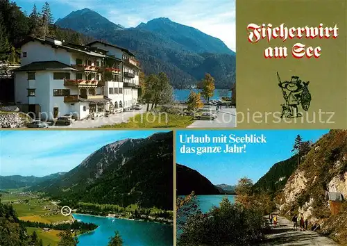 AK / Ansichtskarte Achenkirch Fischerwirt am See Landschaftspanorama Alpen Achenkirch