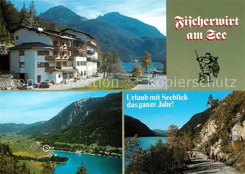 AK / Ansichtskarte Achenkirch Fischerwirt am See Landschaftspanorama Alpen Achenkirch