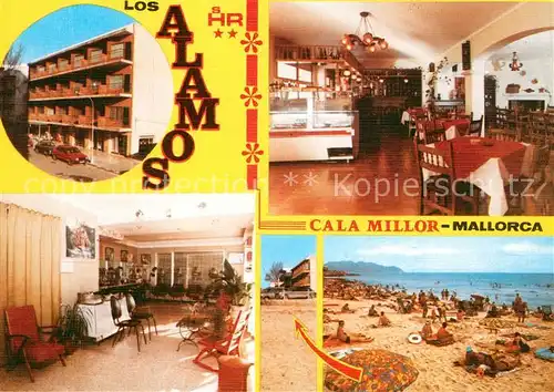AK / Ansichtskarte Cala_Millor_Mallorca Cafeteria Los Alamos Strand Cala_Millor_Mallorca