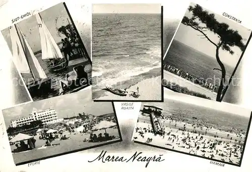 AK / Ansichtskarte Marea_Neagra Segelschiffe Strand Constanta Eforie Marea Neagra