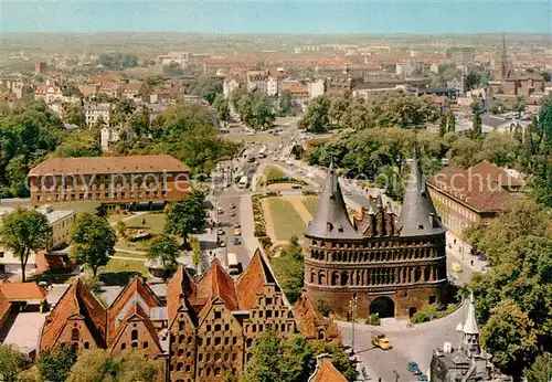 AK / Ansichtskarte Luebeck Blick vom Aussichtsturm Sankt Petri Holstentor Luebeck