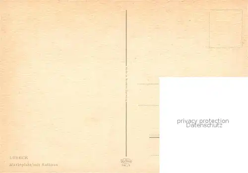 AK / Ansichtskarte Luebeck Marktplatz Rathaus Luebeck