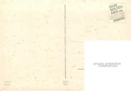 AK / Ansichtskarte Luebeck Burgtor Luebeck