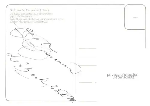 AK / Ansichtskarte Luebeck Stadtausrufer Luebecker Buergergardenuniform Luebeck