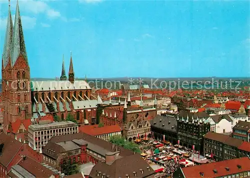 AK / Ansichtskarte Luebeck Marienkirche Markt Luebeck