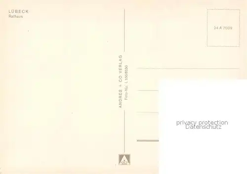 AK / Ansichtskarte Luebeck Rathaus Luebeck