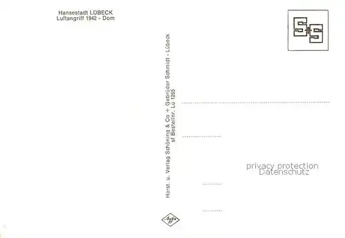AK / Ansichtskarte Luebeck Luftangriff Dom Luebeck