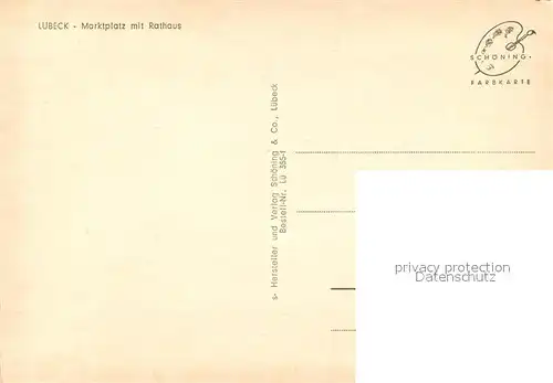AK / Ansichtskarte Luebeck Marktplatz Rathaus Luebeck