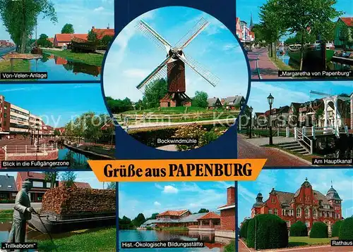 AK / Ansichtskarte Papenburg_Ems Windmuehle von Velen Anlage Margaretha von Papenburg Trilkeboom Papenburg Ems