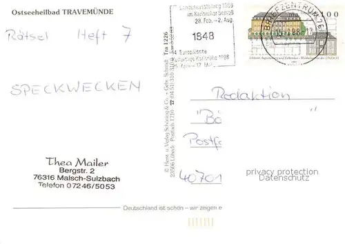 AK / Ansichtskarte Travemuende_Ostseebad Fachwerkhaeuser Travemuende_Ostseebad