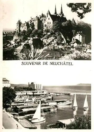 AK / Ansichtskarte Neuchatel_NE Schloss Hafen Neuchatel NE