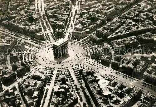 AK / Ansichtskarte Paris Fliegeraufnahme Arc d Triomphe Place de l Etoile Paris