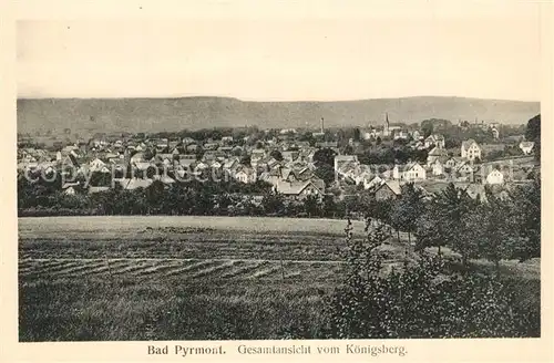 AK / Ansichtskarte Bad_Pyrmont Blick vom Koenigsberg Bad_Pyrmont