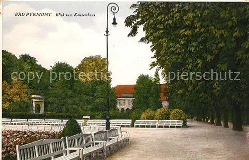 AK / Ansichtskarte Bad_Pyrmont Blick zum Konzerthaus Bad_Pyrmont
