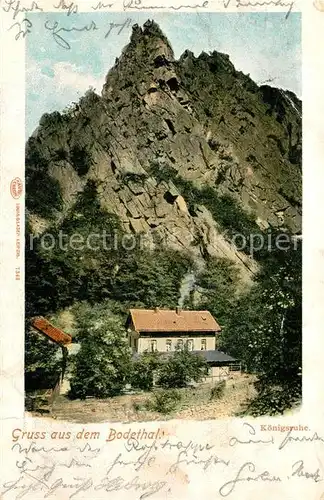 AK / Ansichtskarte Bodetal_Harz Koenigsruhe Bodetal Harz