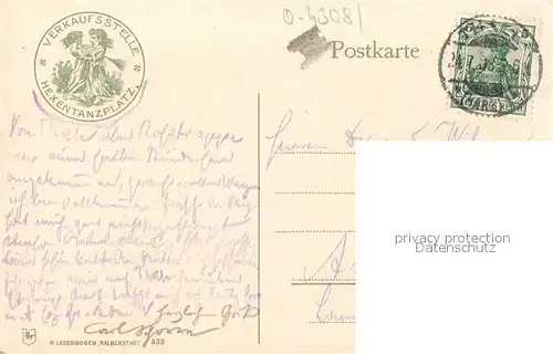 AK / Ansichtskarte Thale_Harz Hexentanzplatz Thale_Harz