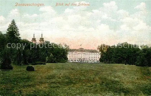 AK / Ansichtskarte Donaueschingen Schlossblick Donaueschingen