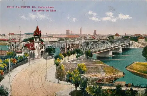 AK / Ansichtskarte Kehl_Rhein Die Rheinbruecken Kehl_Rhein