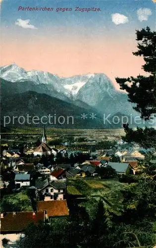 AK / Ansichtskarte Partenkirchen mit Zugspitze Partenkirchen