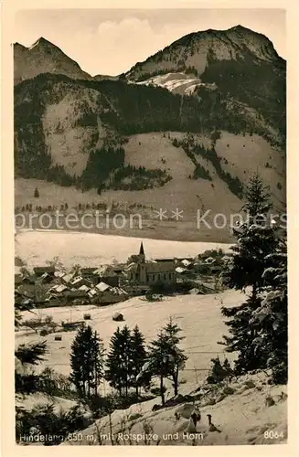 AK / Ansichtskarte Hindelang mit Rotspitze und Horn Hindelang