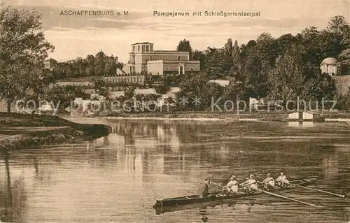 AK / Ansichtskarte Aschaffenburg_Main Pompejanum mit Schlossgartentempel Aschaffenburg Main