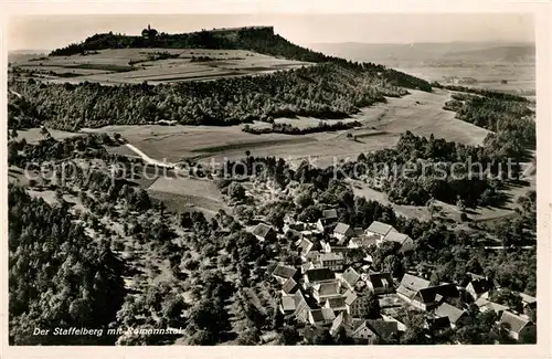 AK / Ansichtskarte Lichtenfels_Bayern Der Staffelsberg mit Romannstal Fliegeraufnahme Lichtenfels Bayern