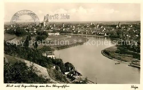AK / Ansichtskarte Regensburg Blick von den Winzerhoehen Regensburg
