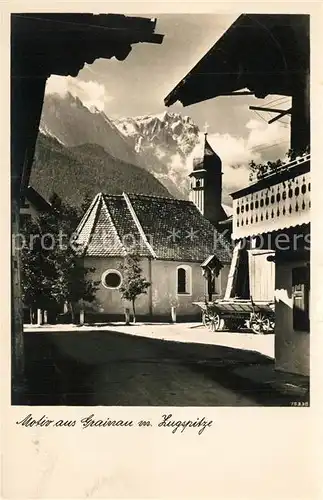 AK / Ansichtskarte Grainau mit Kapelle und Zugspitze Grainau