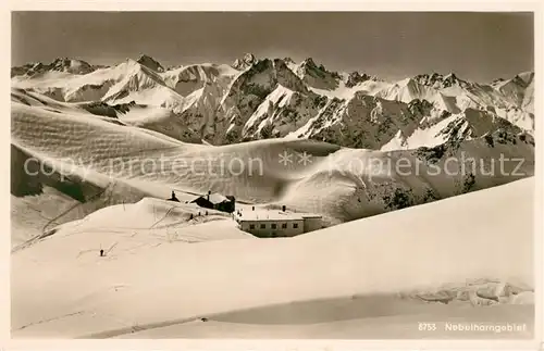 AK / Ansichtskarte Nebelhornbahn Bergstation mit Edmund Probst Haus und Hoefats Nebelhornbahn