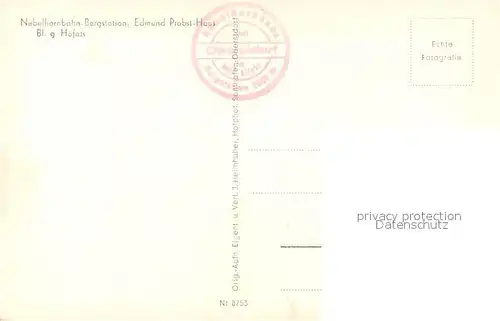 AK / Ansichtskarte Nebelhornbahn Bergstation mit Edmund Probst Haus und Hoefats Nebelhornbahn