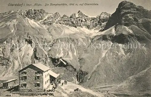 AK / Ansichtskarte Oberstdorf Kemptnerhuette auf Obermaedele Oberstdorf