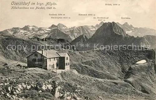 AK / Ansichtskarte Oberstdorf Nebelhornhaus von Norden Oberstdorf