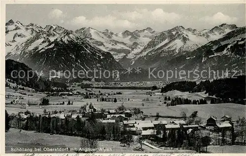 AK / Ansichtskarte Schoellang Panorama mit Allgaeuer Alpen Schoellang