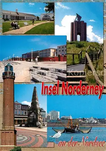 AK / Ansichtskarte Norderney_Nordseebad Leuchtturm Fischerboot Norderney_Nordseebad