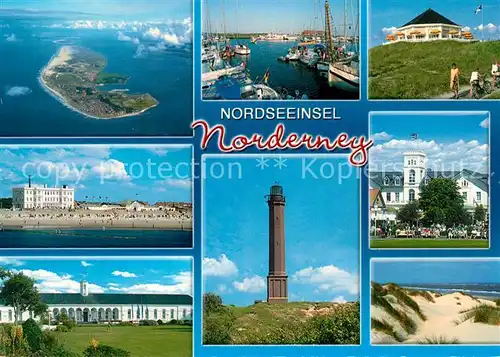 AK / Ansichtskarte Norderney_Nordseebad Fliegeraufnahme Strand Leuchtturm Hafen  Norderney_Nordseebad