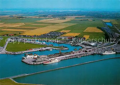 AK / Ansichtskarte Norden_Norddeich_Ostfriesland Fliegeraufnahme Hafen Norden_Norddeich