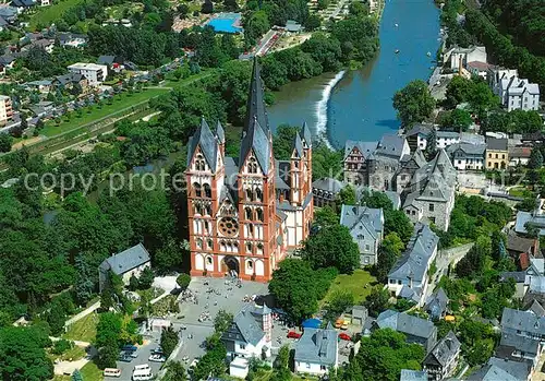 AK / Ansichtskarte Limburg_Lahn Fliegeraufnahme Lahnpartie mit Dom Limburg_Lahn