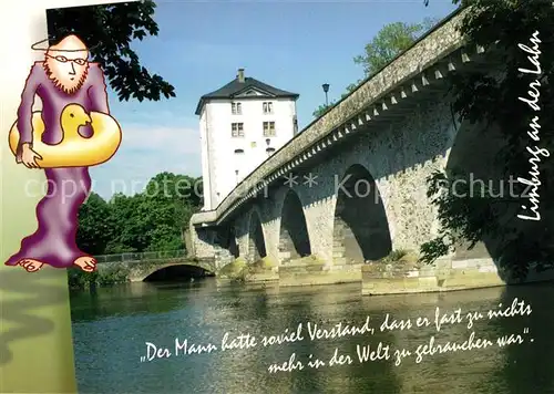 AK / Ansichtskarte Limburg_Lahn alte Lahnbruecke Limburg_Lahn