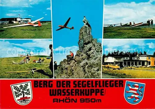 AK / Ansichtskarte Segelflug Wasserkuppe Rhoen Fliegerdenkmal  Segelflug