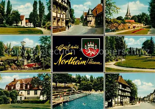 AK / Ansichtskarte Northeim Strand Fachwerk  Northeim