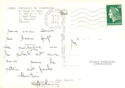 AK / Ansichtskarte Saint Pierre de Chartreuse Paysages de Chartreuse Route du Desert Tele de la Scia Monastere Paturages Saint Pierre de Chartreuse