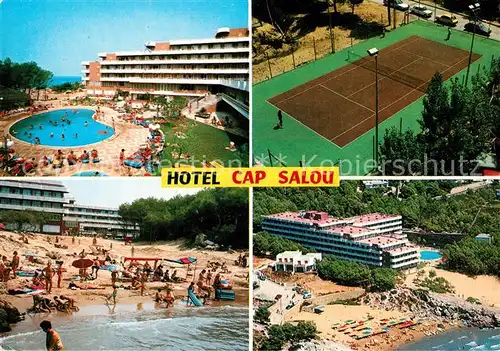 AK / Ansichtskarte Tarragona Hotel Cap Salou Swimming Pool Strand Tennisplatz Fliegeraufnahme Tarragona