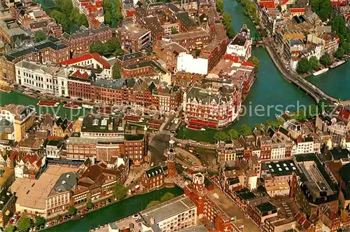 AK / Ansichtskarte Amsterdam_Niederlande Luchtopname van de Munttoren en het Muntplein Muenzturm Muenzplatz Amsterdam_Niederlande