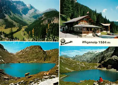 AK / Ansichtskarte Lenk_Simmental Iffigenalp Berggaststaette Bergsee Alpenpanorama Lenk Simmental