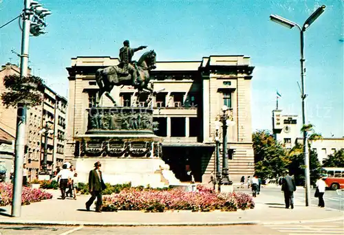 AK / Ansichtskarte Beograd_Belgrad Trg Republike Platz der Republik Denkmal Reiterstandbild Beograd Belgrad