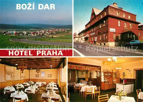 AK / Ansichtskarte Bozi_Dar_Gottesgab Hotel Praha Restaurant Landschaftspanorama Bozi_Dar_Gottesgab