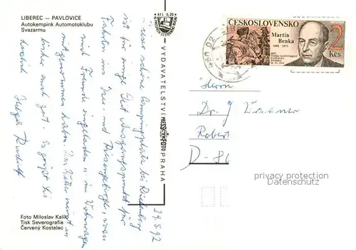 AK / Ansichtskarte Liberec Autokempink Pavlovice Campingplatz Bungalows Ferienhaeuser Freibad Liberec