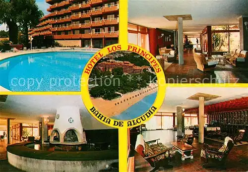 AK / Ansichtskarte Bahia_de_Alcudia Hotel Los Principes Restaurant Swimming Pool Bahia_de_Alcudia
