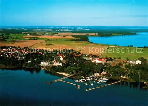AK / Ansichtskarte Klink_Waren Hafen Schlosshotel Koelpingsee Mueritz Mecklenburgische Seenplatte Fliegeraufnahme Klink Waren