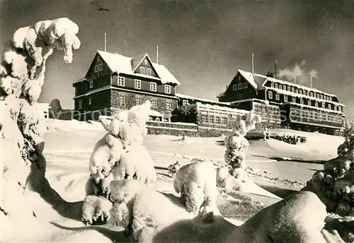 AK / Ansichtskarte Krkonose Horsky Hotel Winter Krkonose
